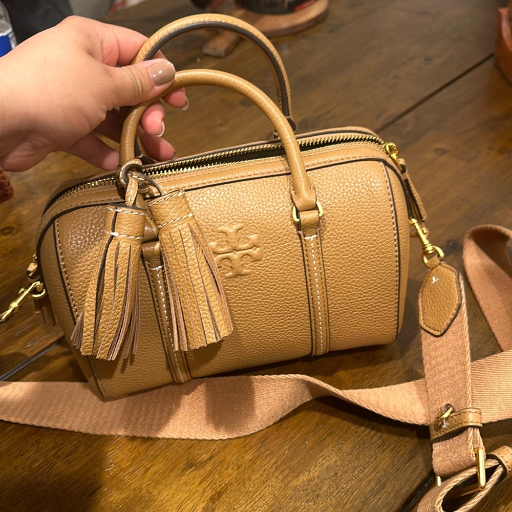 New Tory Burch Thea mini satchel tiramisu